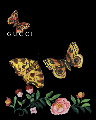 Download Floral Gucci And Supreme Logo Wallpaper